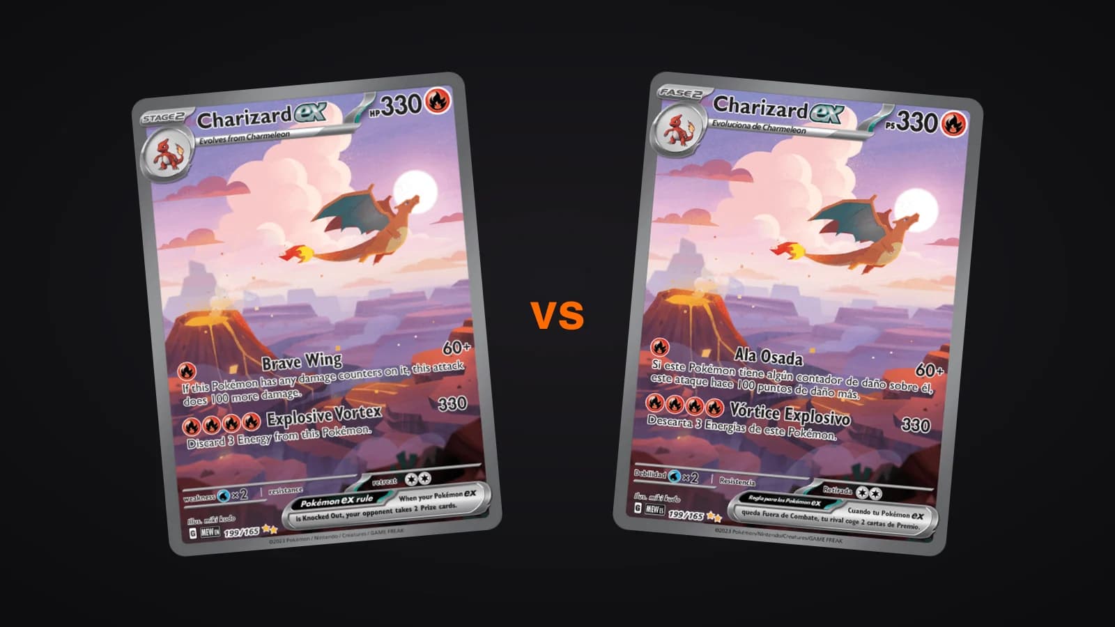 Cartas Pokémon en español o en inglés: cuál conviene